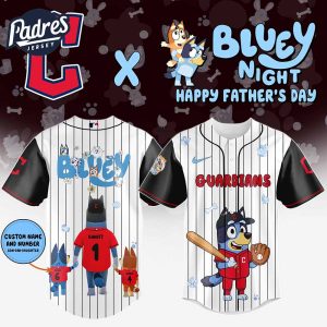 Cleveland Guardians MLB x Bluey Happy Fathers Day Custom Baseball Jersey