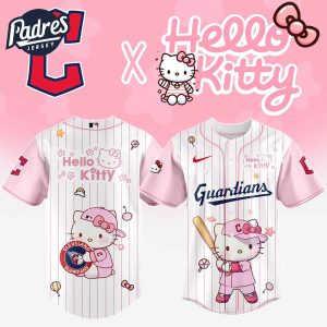 Cleveland Guardians MLB x Hello Kitty New Baseball Jersey