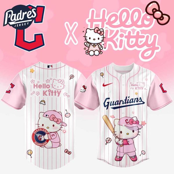 Cleveland Guardians MLB x Hello Kitty New Baseball Jersey