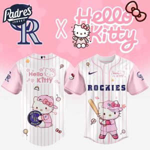 Colorado Rockies MLB x Hello Kitty New Baseball Jersey