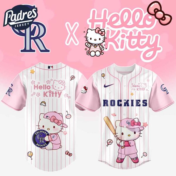 Colorado Rockies MLB x Hello Kitty New Baseball Jersey