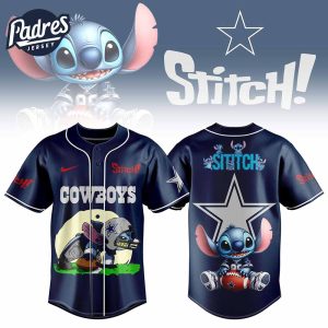 Dallas Cowboys NFL x Stitch Personalized Baseball Jersey Outfit 1