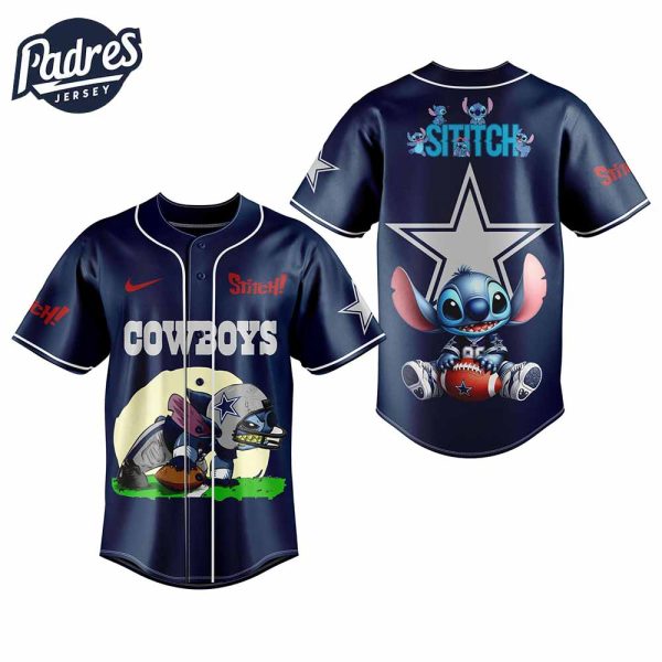 Dallas Cowboys NFL x Stitch Personalized Baseball Jersey Outfit 3