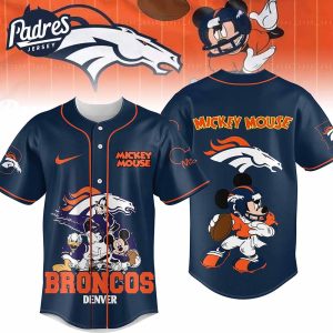 Denver Broncos NFL x Stitch Personalized Baseball Jersey Outfit 1