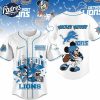 Detroit Lions NFL x Mickey Mouse Personalized Baseball Jersey Outfit 1