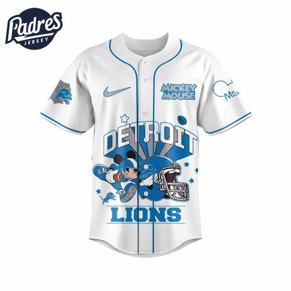 Detroit Lions NFL x Mickey Mouse Personalized Baseball Jersey Outfit 3