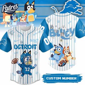 Detroit Lions NFL x Stitch Personalized Baseball Jersey Outfit 1