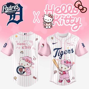Detroit Tigers MLB x Hello Kitty New Baseball Jersey