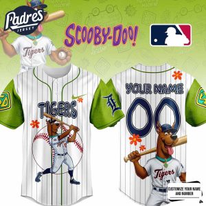 Detroit Tigers MLB x Scooby Doo Personalized Baseball Jersey Outfit 1
