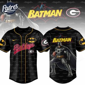 Georgia Bulldogs NCAA x Batman Personalized Baseball Jersey Outfit 1