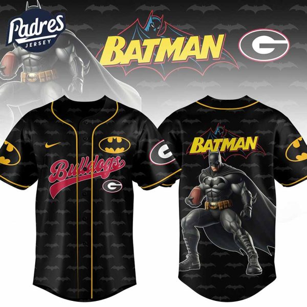 Georgia Bulldogs NCAA x Batman Personalized Baseball Jersey Outfit 1