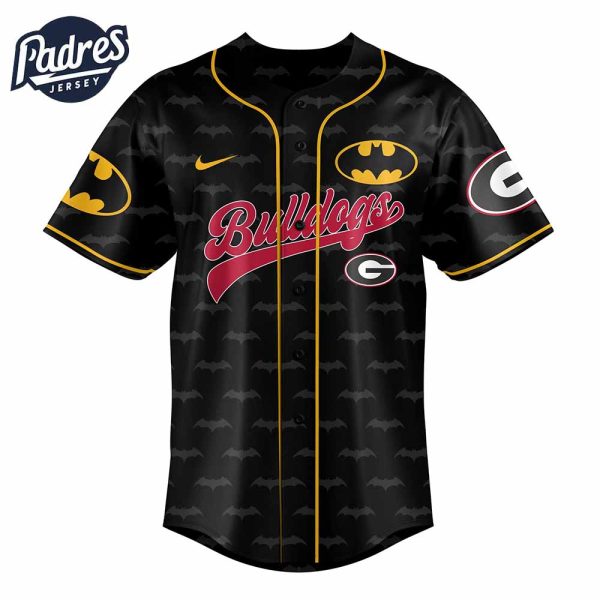 Georgia Bulldogs NCAA x Batman Personalized Baseball Jersey Outfit 2