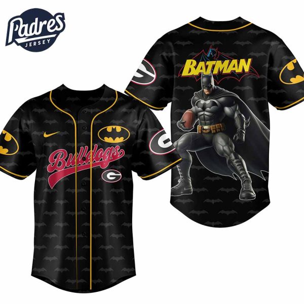 Georgia Bulldogs NCAA x Batman Personalized Baseball Jersey Outfit 4