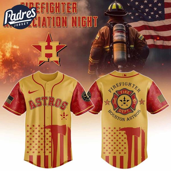 Houston Astros Firefighter Night 2025 Baseball Jersey