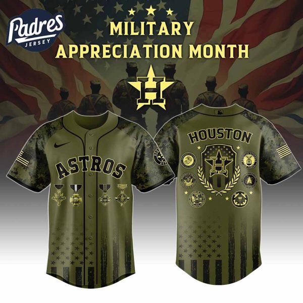 Houston Astros MLB x Military Appreciation Month Baseball Jersey