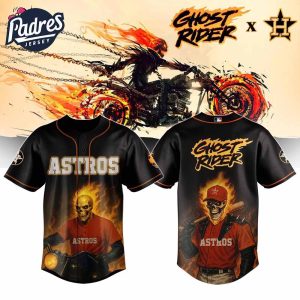 Houston Astros x Ghost Rider 2025 Special New Baseball Jersey 1