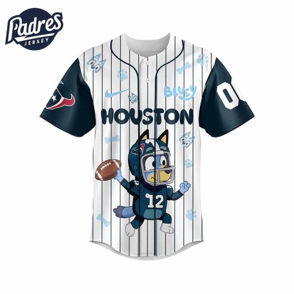 Houston Texans NFL x Bluey Personalized Baseball Jersey Outfit 2