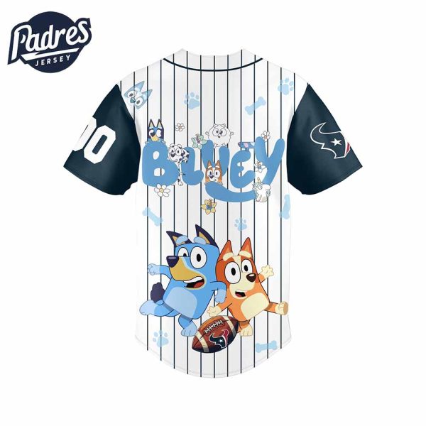 Houston Texans NFL x Bluey Personalized Baseball Jersey Outfit 3