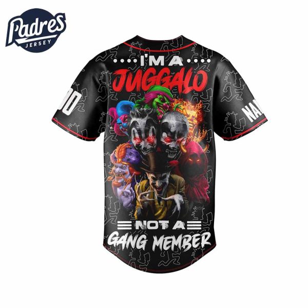 Insane Clown Posse Baseball Jersey I am a Juggalo Not a Gang Member Jersey 3