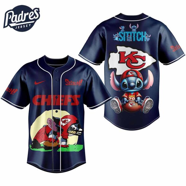 Kansas City Chiefs NFL x Stitch Personalized Baseball Jersey Outfit 3