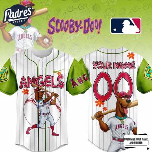 Los Angeles Angels MLB x Scooby Doo Personalized Baseball Jersey Outfit 1