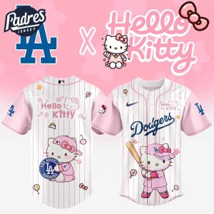 Los Angeles Dodgers MLB x Hello Kitty New Baseball Jersey