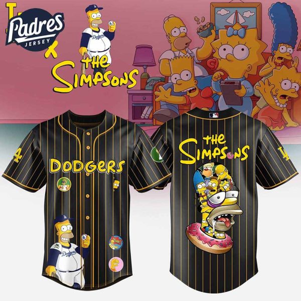 Los Angeles Dodgers MLB x The Simpsons Baseball Jersey Style 1