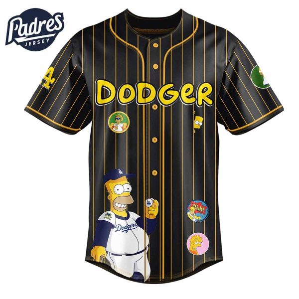 Los Angeles Dodgers MLB x The Simpsons Baseball Jersey Style 3