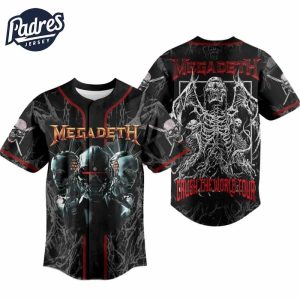 Megadeth Crush The World Tour Baseball Jersey