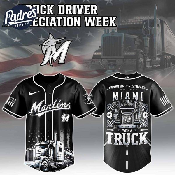 Miami Marlins x Nation Truck Driver Baseball Jersey