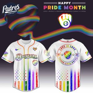 Milwaukee Brewers MLB x Happy Pride Month Baseball Jersey 1