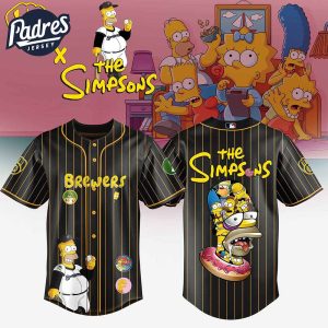 Milwaukee Brewers MLB x The Simpsons Baseball Jersey Style 1