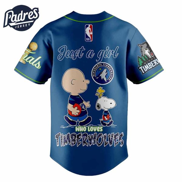 Minnesota Timberwolves NBA x Peanuts Personalized Baseball Jersey For Fans 3