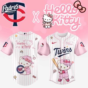 Minnesota Twins MLB x Hello Kitty New Baseball Jersey