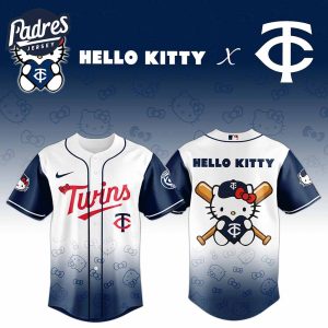 Minnesota Twins MLB x Hello Kitty Night Baseball Jersey Special