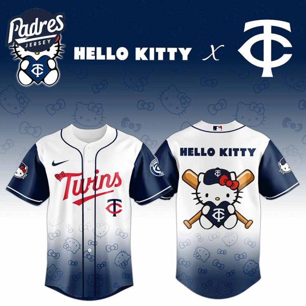 Minnesota Twins MLB x Hello Kitty Night Baseball Jersey Special