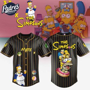 New York Mets MLB x The Simpsons Baseball Jersey Style 1