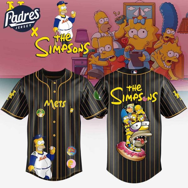 New York Mets MLB x The Simpsons Baseball Jersey Style 1