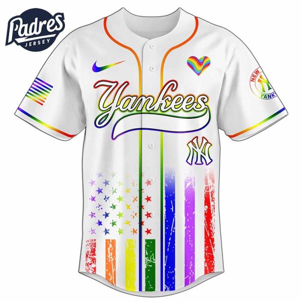 New York Yankees MLB x Happy Pride Month Baseball Jersey 3