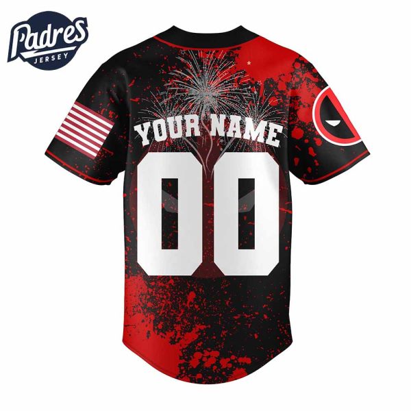 Notre Dame Fighting Irish Football x Deadpool Baseball Jersey Outfit 3
