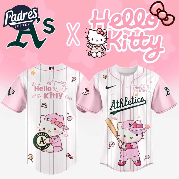 Oakland Athletics MLB x Hello Kitty New Baseball Jersey