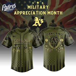Oakland Athletics MLB x Military Appreciation Month Baseball Jersey