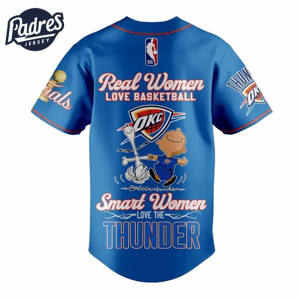 Oklahoma City Thunder NBA x Peanuts Personalized Baseball Jersey For Fans 3