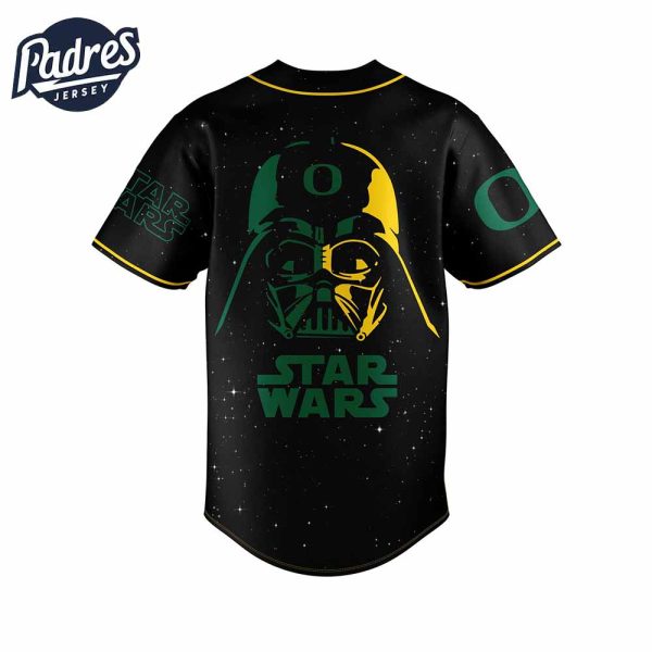 Oregon Ducks NCAA x Star Wars Night Personalized Baseball Jersey Outfit 2
