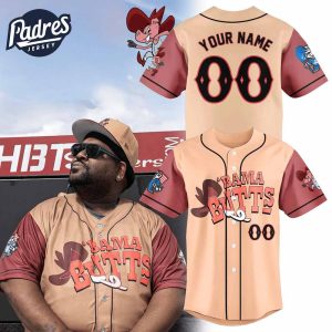 Personalized Rocket City Trash Pandas x Bama Butts Baseball Jersey