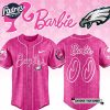 Philadelphia Eagles NFL x Barbie Personalized Baseball Jersey Outfit 1