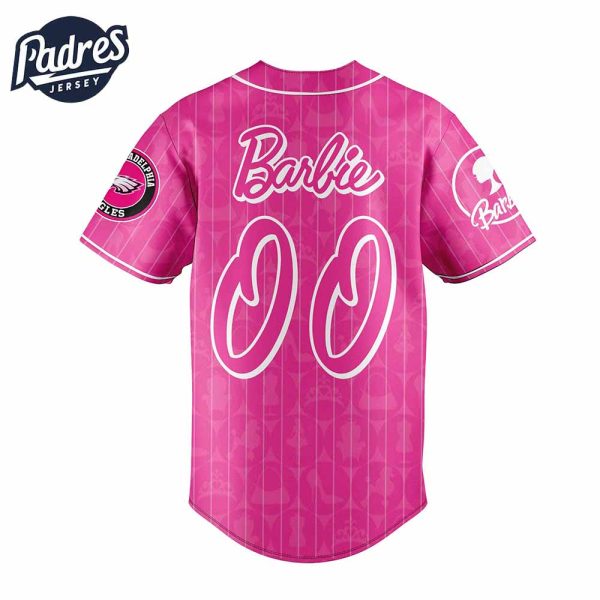 Philadelphia Eagles NFL x Barbie Personalized Baseball Jersey Outfit 3