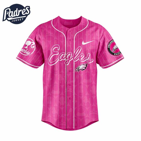 Philadelphia Eagles NFL x Barbie Personalized Baseball Jersey Outfit 4