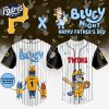 Pittsburgh Pirates MLB x Bluey Happy Fathers Day Custom Baseball Jersey