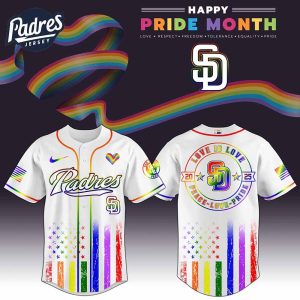 San Diego Padres MLB x Happy Pride Month Baseball Jersey 1